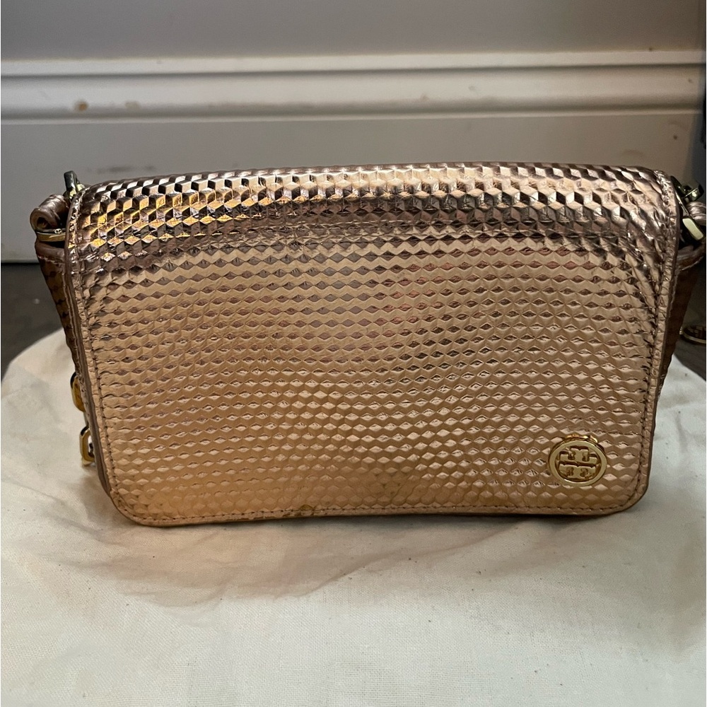 USED! Tory Burch Rose Gold Small Crossbody